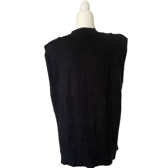 NWT Three Dots Womens Black Mock Neck Sleeveless Tank Pullover Top Shirt - Picture 9 of 9